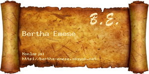 Bertha Emese névjegykártya